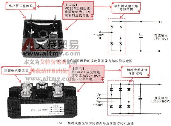 变频器主电路部分的三相整流桥