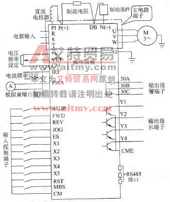 低压通用变频器端子框图