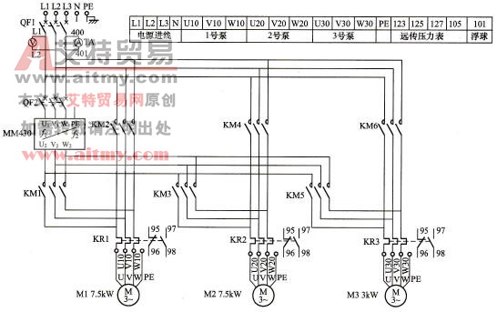 多泵控制系统主回路