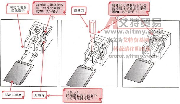 连接变频器制动电阻器