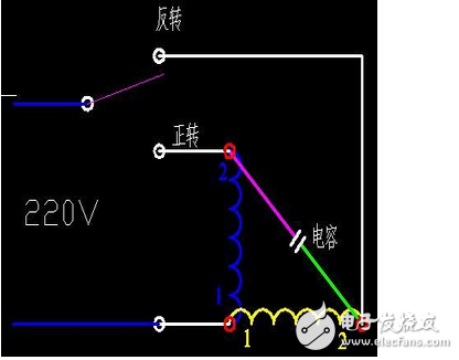 单相电机接线图实物图_单相电机正反转接线图_单相电机绕组接线图