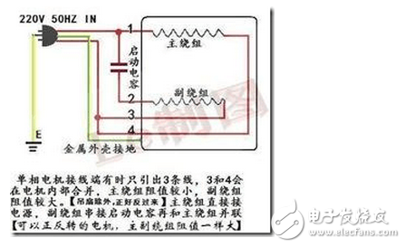 电容启动电机接线图_单相电机电容接线图_单相双电容电机接线图实例详解