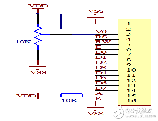 lcd1602中文资料分享：lcd1602接线图_lcd1602与单片机连接图