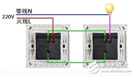 双控开关接线图_双控开关接线操作教学
