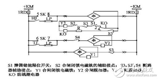 断路器防跳回路_断路器控制回路_断路器信号回路