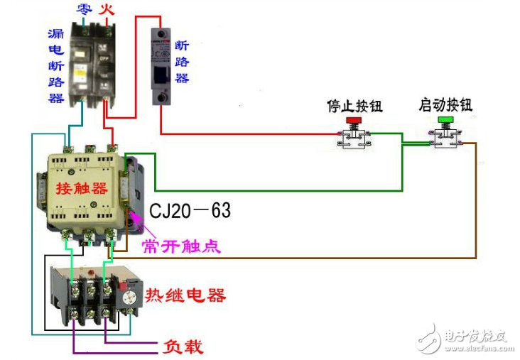 继电器工作原理与接线图_继电器控制电路图_继电器控制电路互锁电路图解