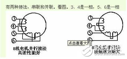 步进电机接线图，8线步进电机接线图图解