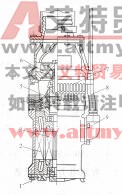 图5-38充油式潜水电泵的典型结构