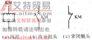 图3.6接触器的图形和文字符号