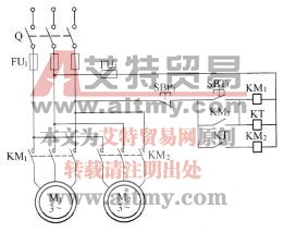 图5-10按时间原则控制的电路原理图