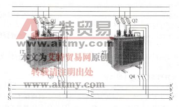 图4-35 变压器并列运行示意图
