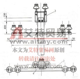  图1-63 10kV轻承力杆组装示意图