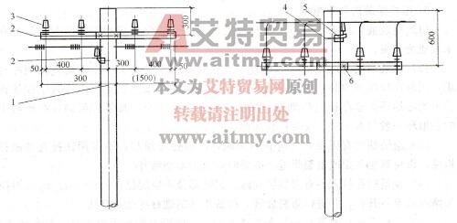  图1-74低压十字分支杆组装示意图