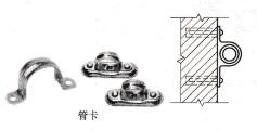 图3-62 用管卡直接固定在墙上