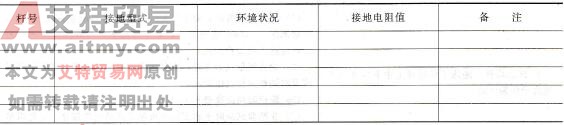 接地电阻测量记录