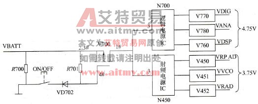 爱立信E398手机电源结构