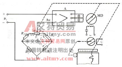 图2. 36 自动平衡式显示仪表原理图