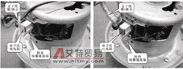 检查定子线圈连接端
