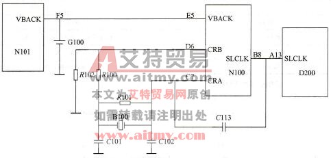 诺基亚系列8850/8210型手机32. 768kHz实时时钟接口电路图