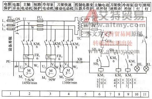 CA6140型车床的电气原理图