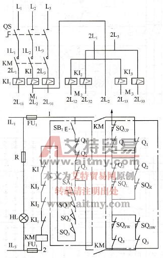 5t桥式起重机电气控制主接触器KM的控制是怎样的