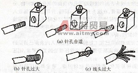 多股线与针孔接线桩连接