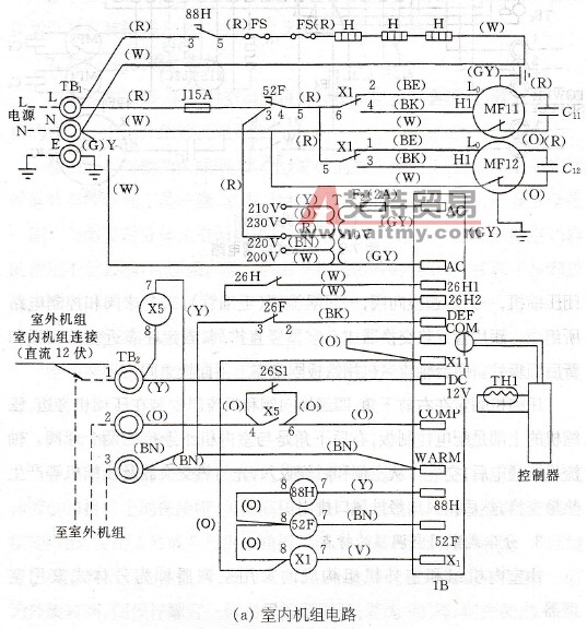 分体式空调电路