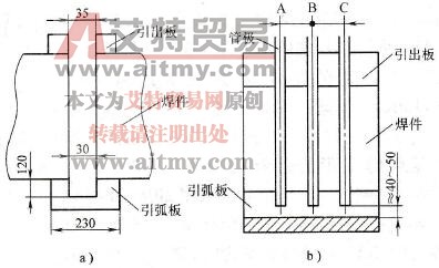 焊道布置及管极安装示意图