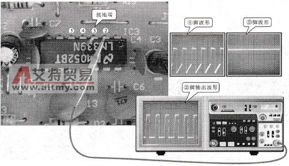 LM339-IC3A信号波形的检测方法
