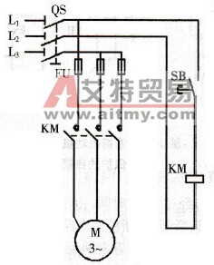 电动机最简单的自动起动电路图 电动机最简单的自动起动电路图