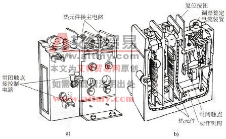 热继电器外形、结构及接线方法