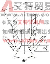 60°扩放角圆柱形喷嘴的结构