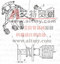 安装制动灯开关弹簧卡夹