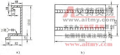 大型隔热门面板的结构及展开尺寸