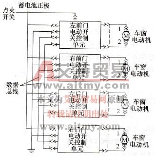 总线型电动玻璃升降器控制电路图