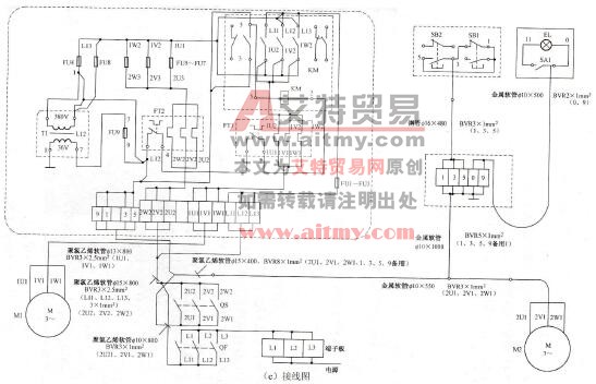 C620型车床及其电气控制电路原理与接线图