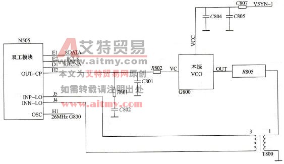 诺基亚系列8850/8210型手机锁相环频率合成器