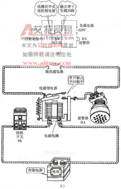 线圈工作电压与负载工作电压不同时的用法