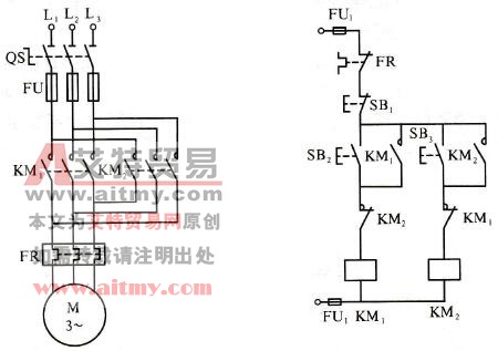 三相感应电动机可逆控制线路