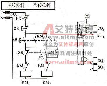 复合按钮控制的电动机正反转控制线路