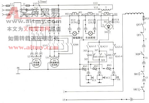C6150A型车床主电路原理图