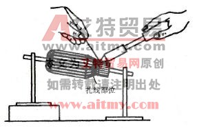 焊接接线头的姿势
