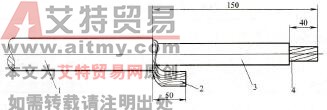  图4-67同轴电缆剥切尺寸