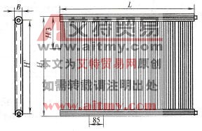 铝合金幅射对流型散热器构造示意图
