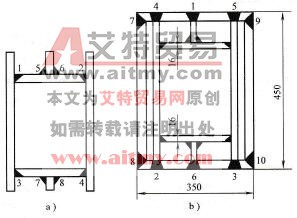 导电横臂各腔的组装和焊接示意图