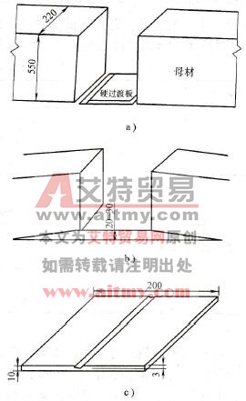 铸铝母线接头形状、垫板形状及反变形措施