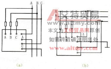用三相功率表测量三相电路功率接线方式