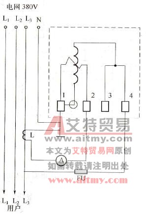 用单相电度表测三相电用电量的接线