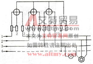 三相三元件电能表接线图