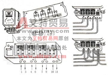 三相三元件电能表安装图